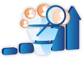 A magnifying glass inspecting results from PPC 