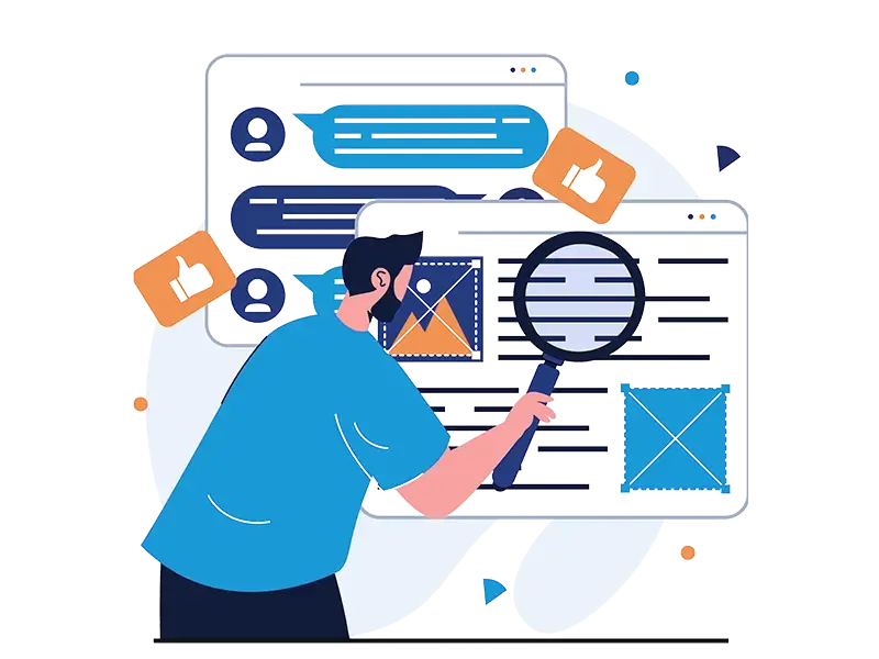 Man with zoom on website 